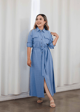 Vestido camisero con cinto