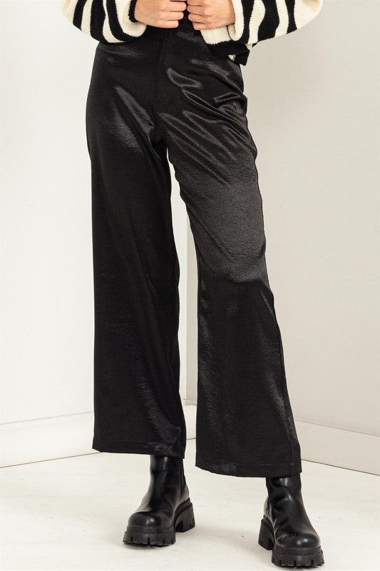 Pantalón de de satin a la cintura