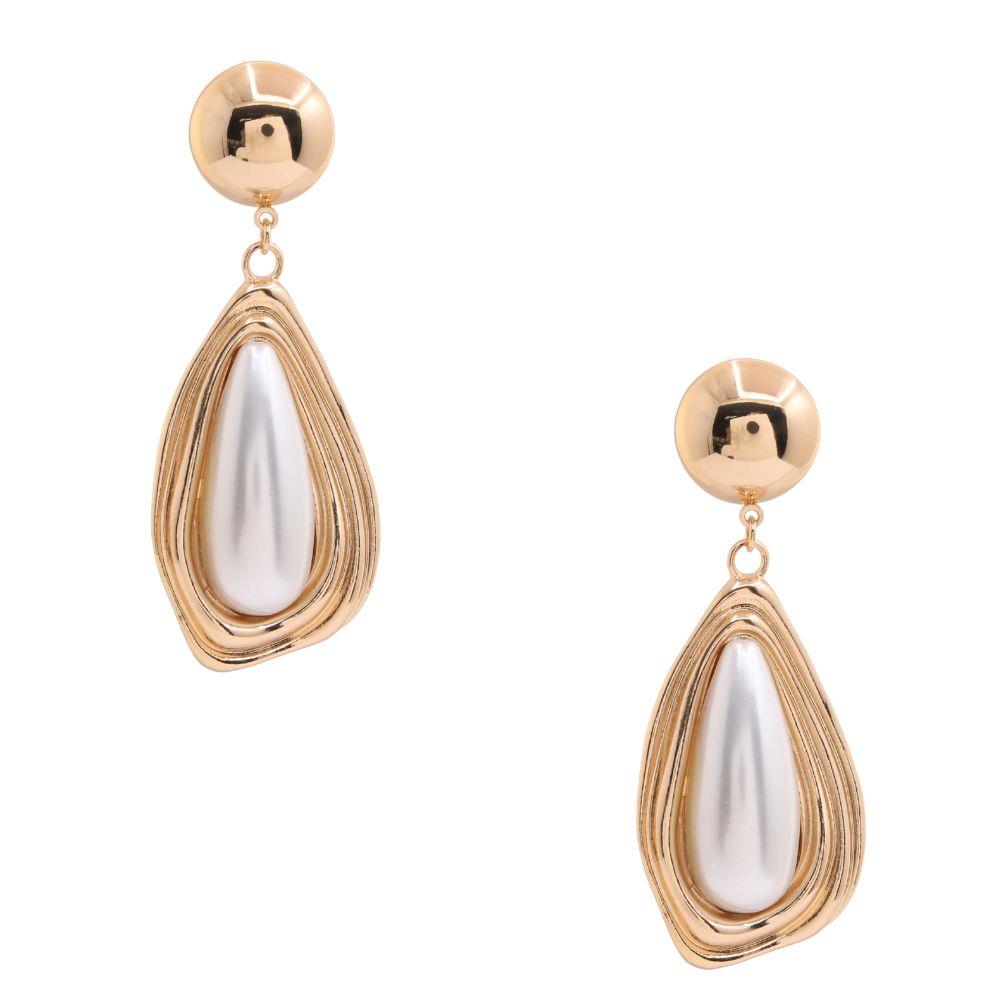Aretes gota con perla