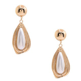 Aretes gota con perla