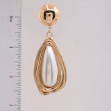 Aretes gota con perla