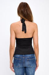 Blusa corrugada corte halter