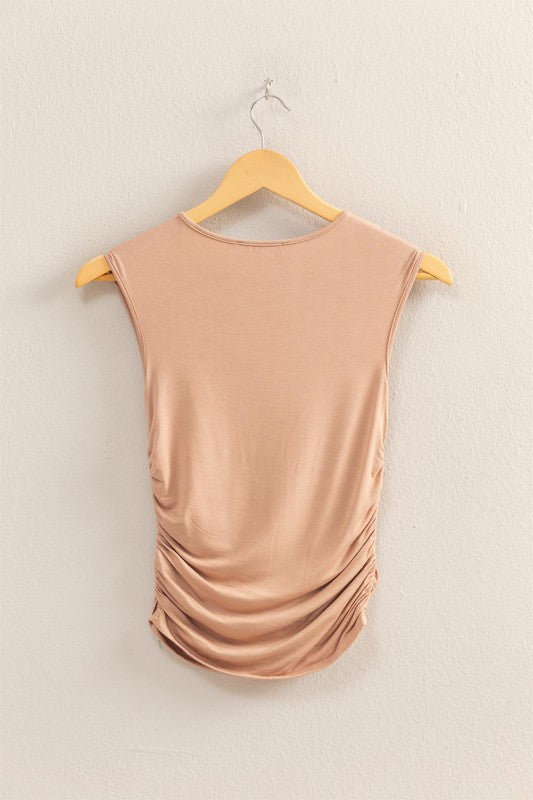 Blusa básica corrugada
