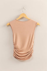 Blusa básica corrugada
