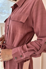 Vestido camisero con cinto