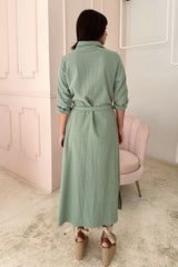 Vestido camisero con cinto