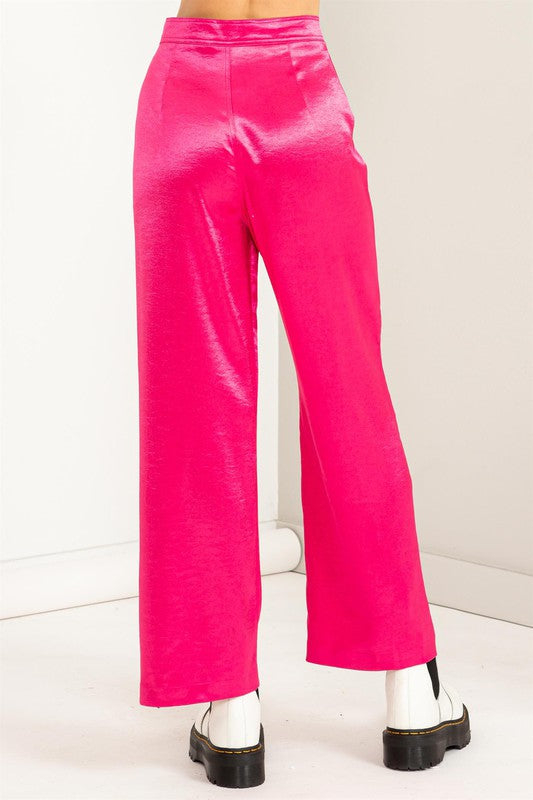 Pantalón de de satin a la cintura