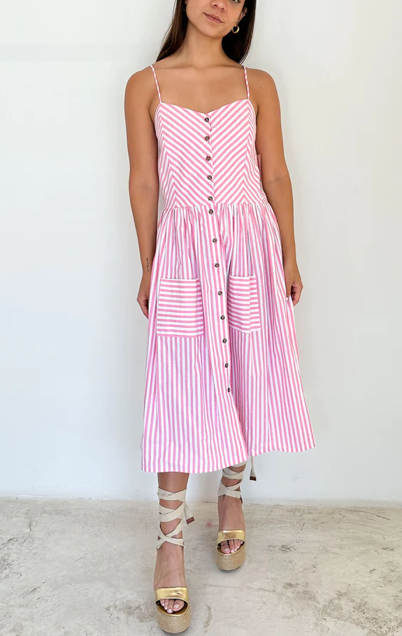Vestido con lineas