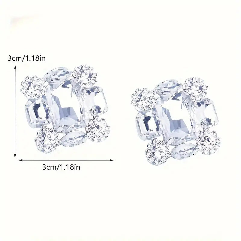 Aretes cuadrados de clip