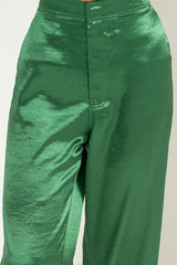 Pantalón de de satin a la cintura