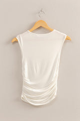 Blusa básica corrugada