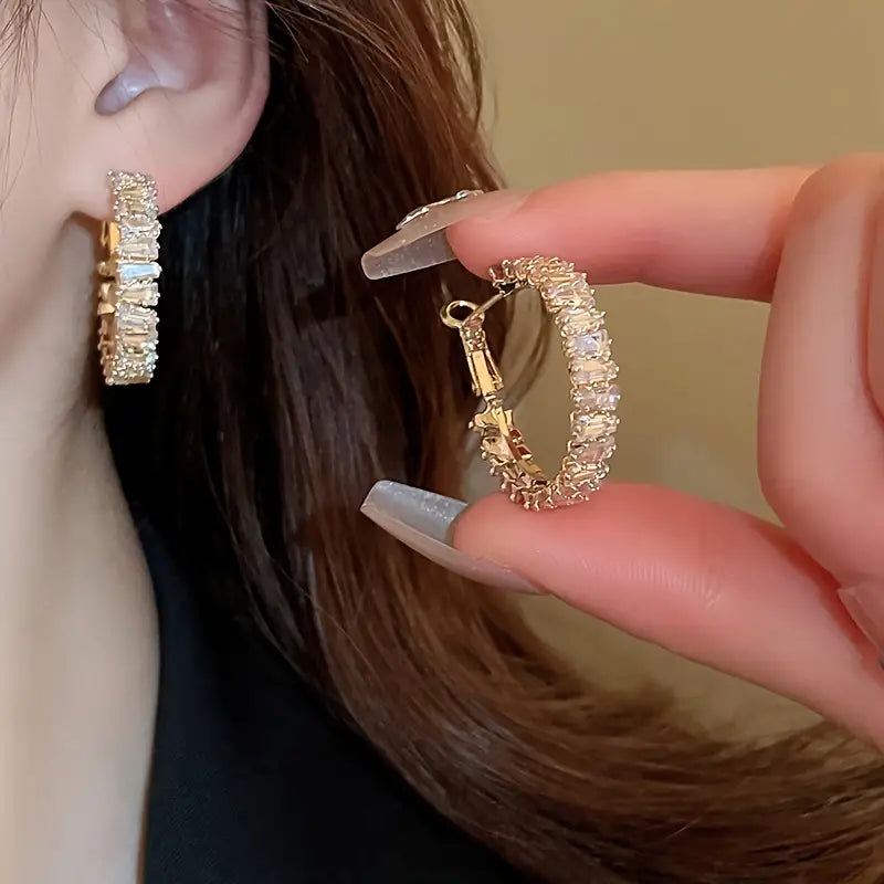 Arracadas elegantes zirconia cúbica