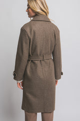 Abrigo largo con 4 botones