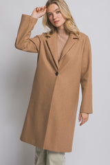 Abrigo largo con botón