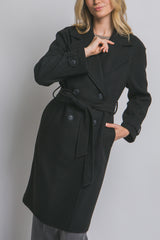 Abrigo largo con 4 botones