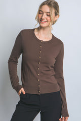 Suéter botones dorados