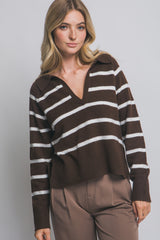 Suéter tejido tipo polo