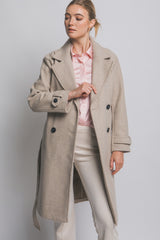 Abrigo largo con 4 botones