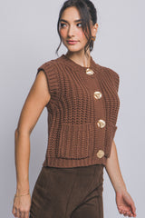 CHALECO DE ESTAMBRE CON BOTONES