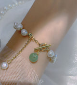 Pulsera de perlas y gema
