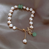 Pulsera de perlas y gema