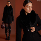 Abrigo cuello de peluche