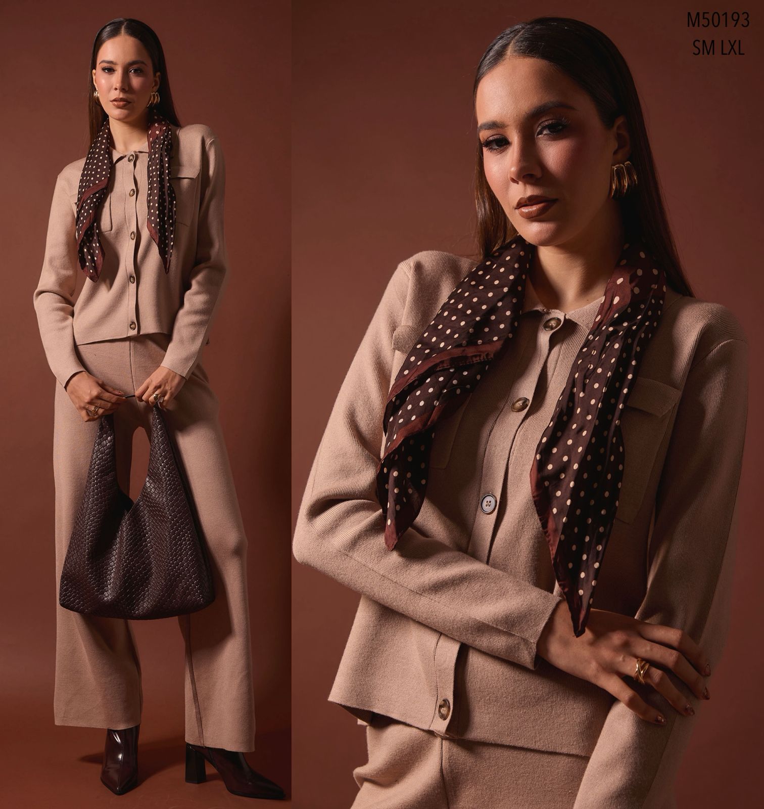 Conjunto tejido camisa y pantalón