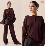 Conjunto tejido cuello blanco