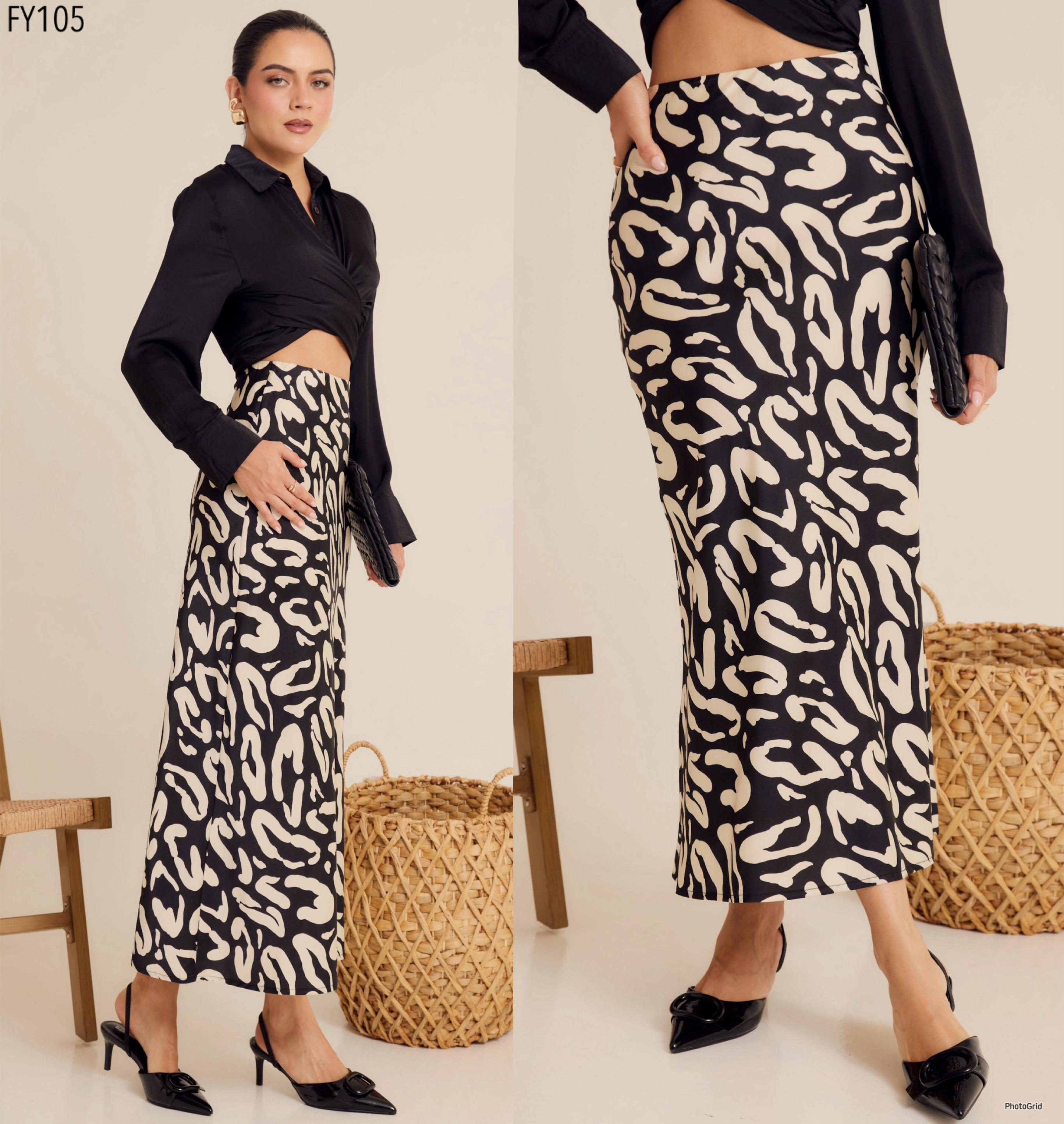 Falda Midi Estampada