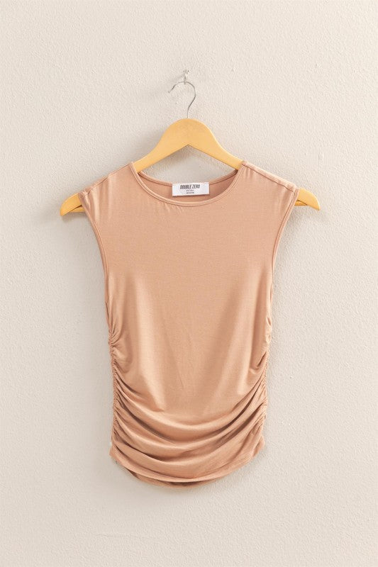 Blusa básica corrugada