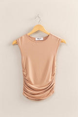 Blusa básica corrugada