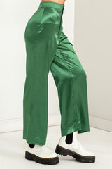 Pantalón de de satin a la cintura