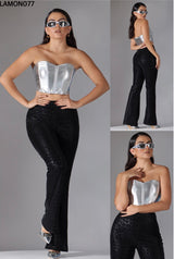 Top corset vinipiel