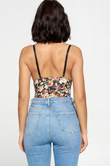 Leotardo estampado flores