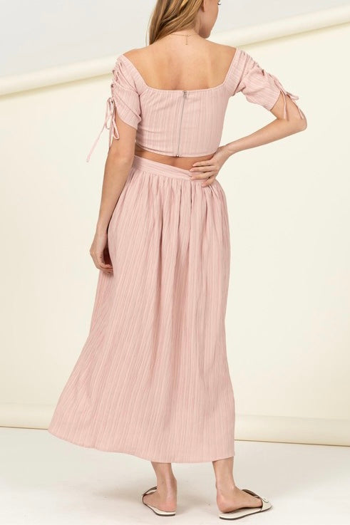 Set falda midi y top