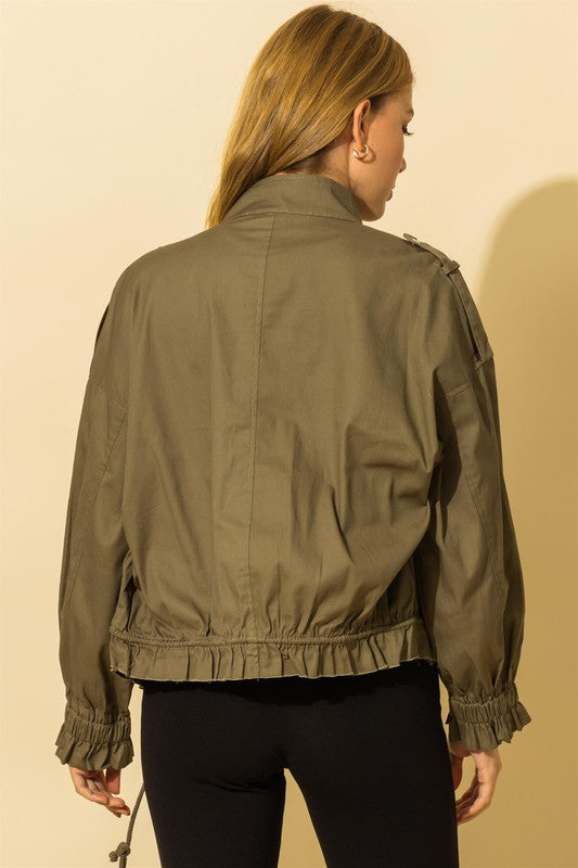 Chaqueta con bolsillos y cremallera