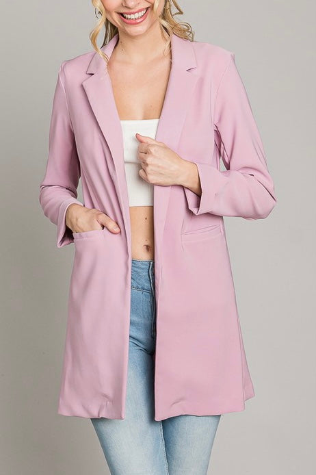 Blazer manga larga