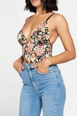 Leotardo estampado flores