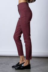 Pantalón con textura  tiro alto