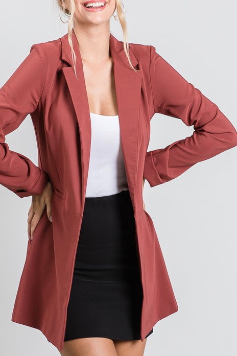 Blazer manga larga