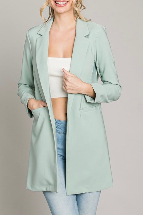 Blazer manga larga