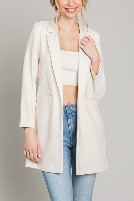 Blazer manga larga