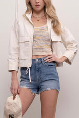 Chaqueta con bolsillos cuadrados