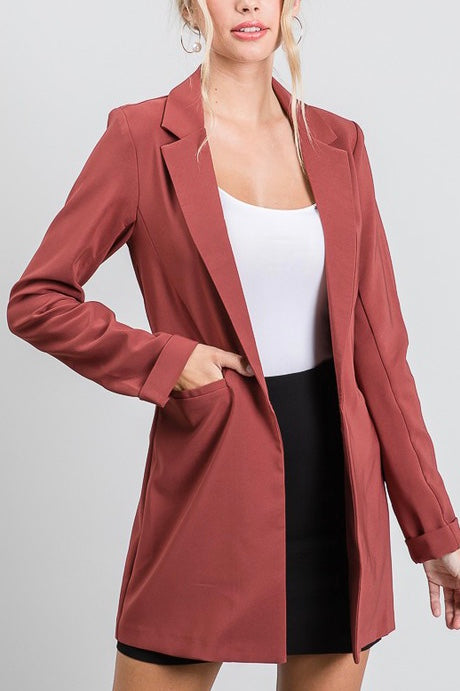 Blazer manga larga