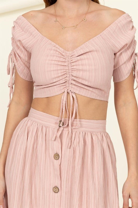 Set falda midi y top