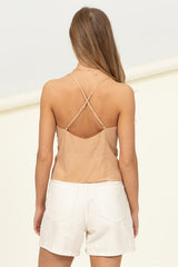 Blusa de tirantes de satin